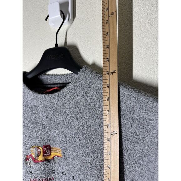 Coca-Cola 90s Las Vegas Pile Crewneck Sweater Embroidered Grey S Small - Picture 4 of 6